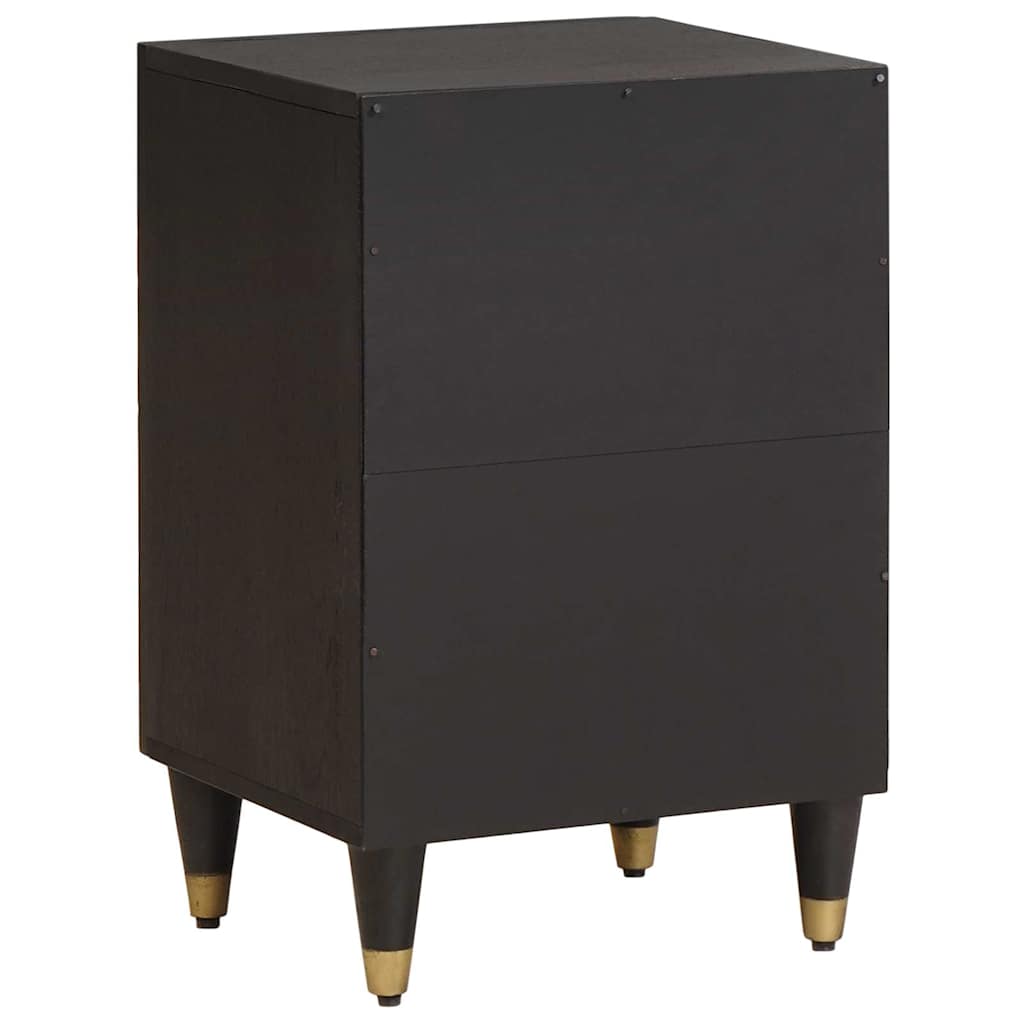 Badezimmerschrank Schwarz 38 x 33 x 58 cm Massivholz Mango
