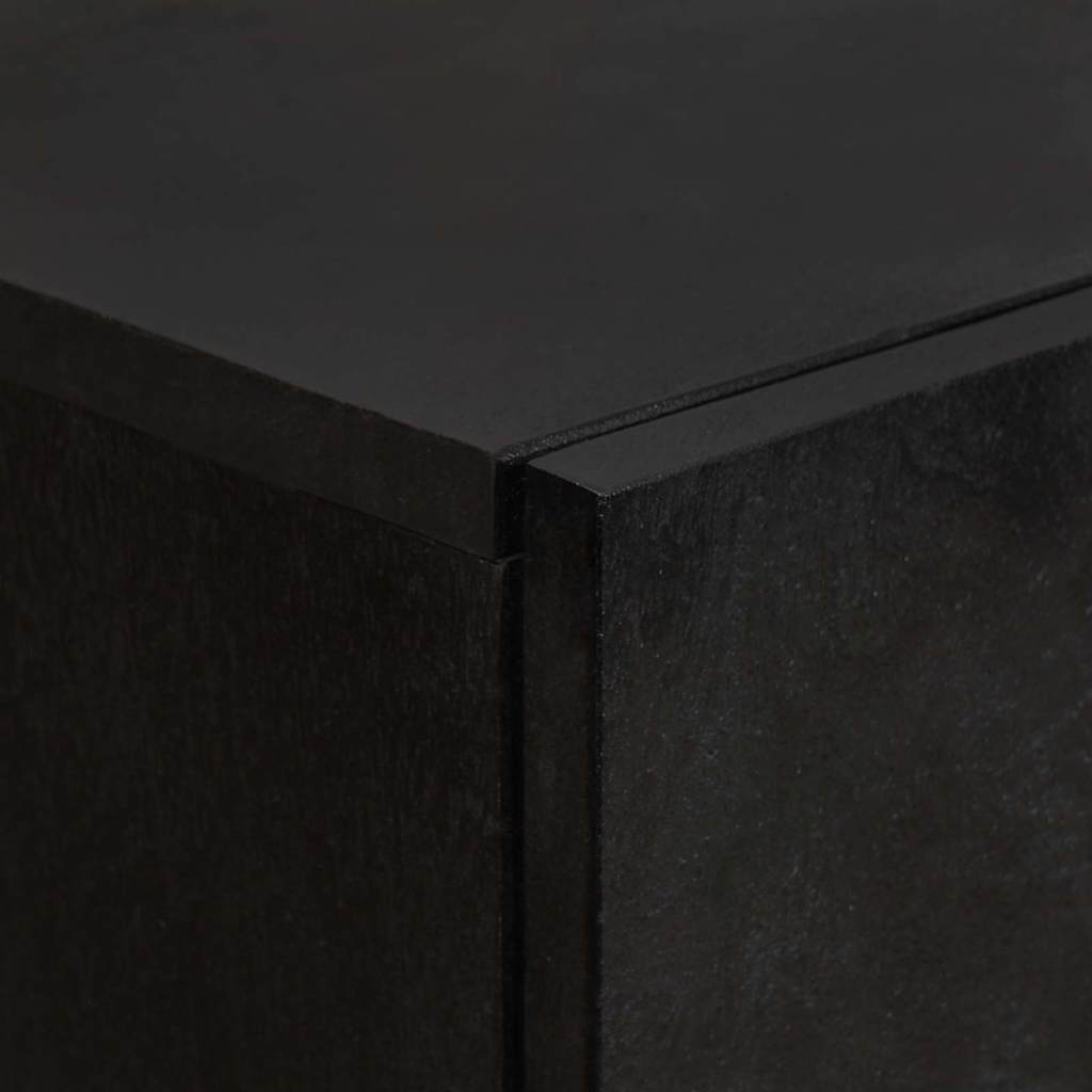 Highboard Schwarz 60 x 33 x 100 cm Massivholz Mango