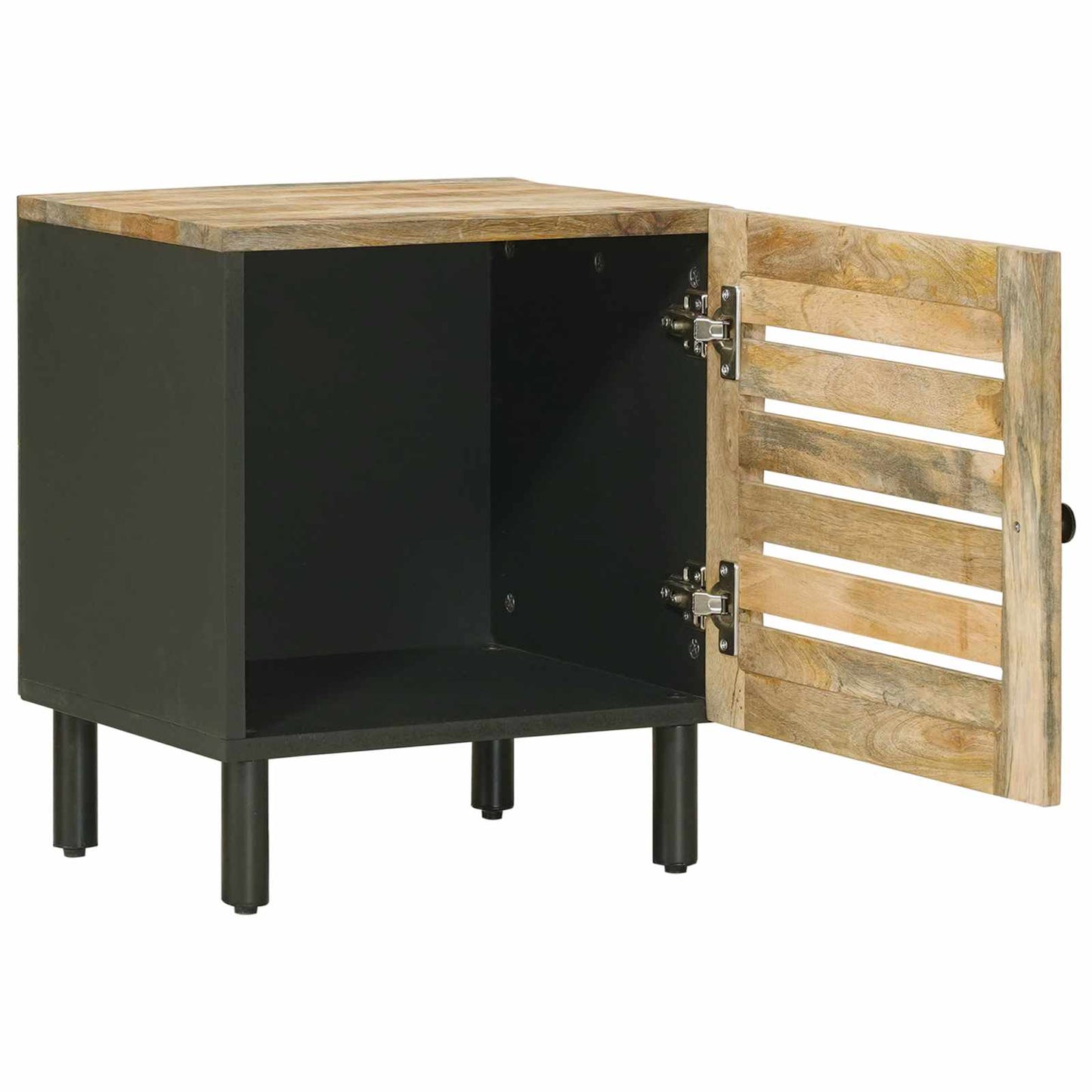 Nachttisch 2 Stk. Natur 40 x 33 x 46 cm Massivholz Mango