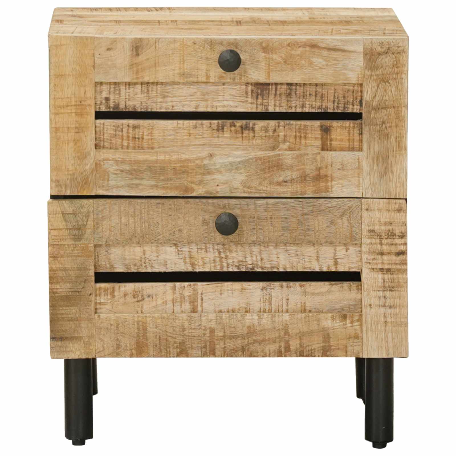 Nachttisch Natur 40 x 33 x 46 cm Massivholz Mango