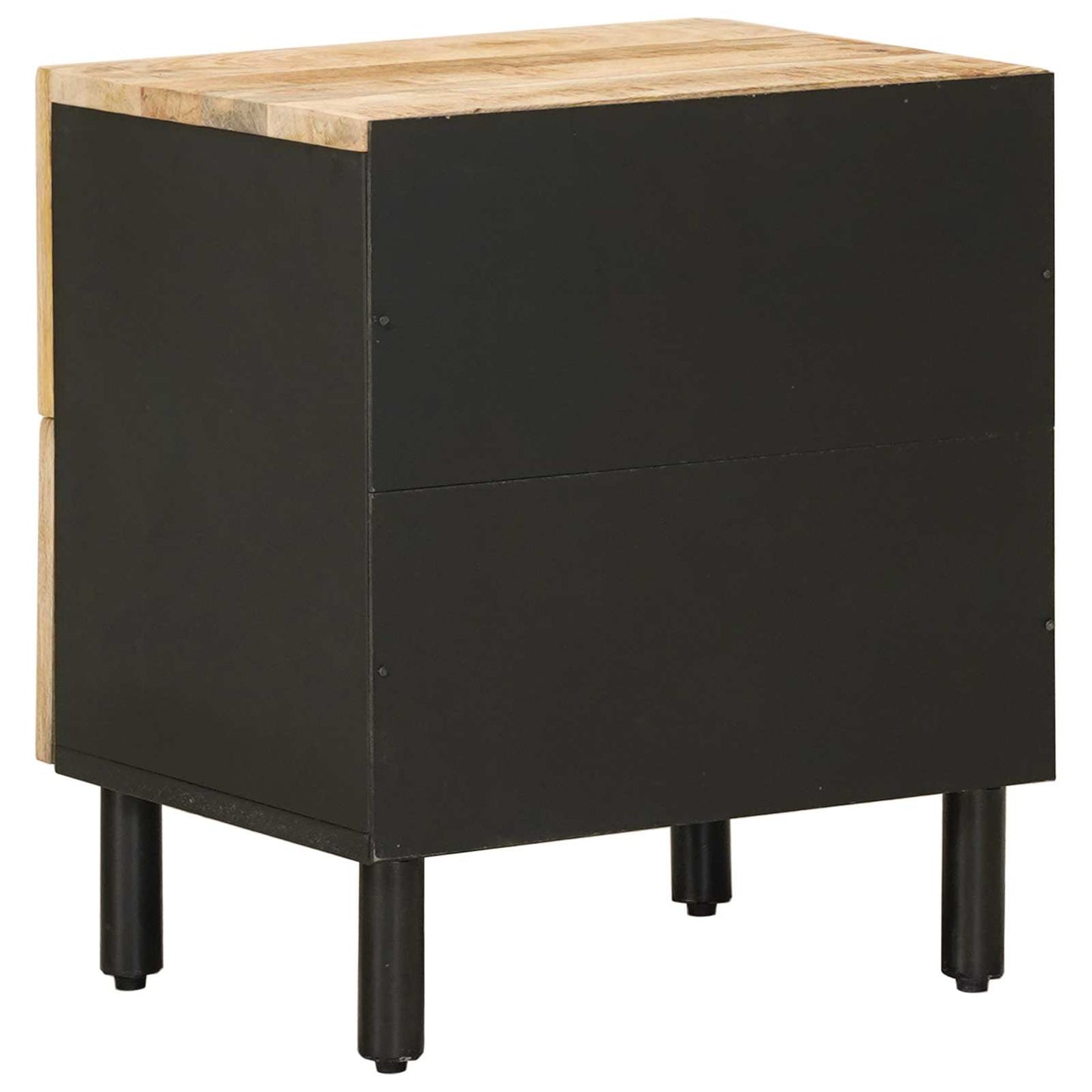 Nachttisch 2 Stk. Natur 40 x 33 x 46 cm Massivholz Mango
