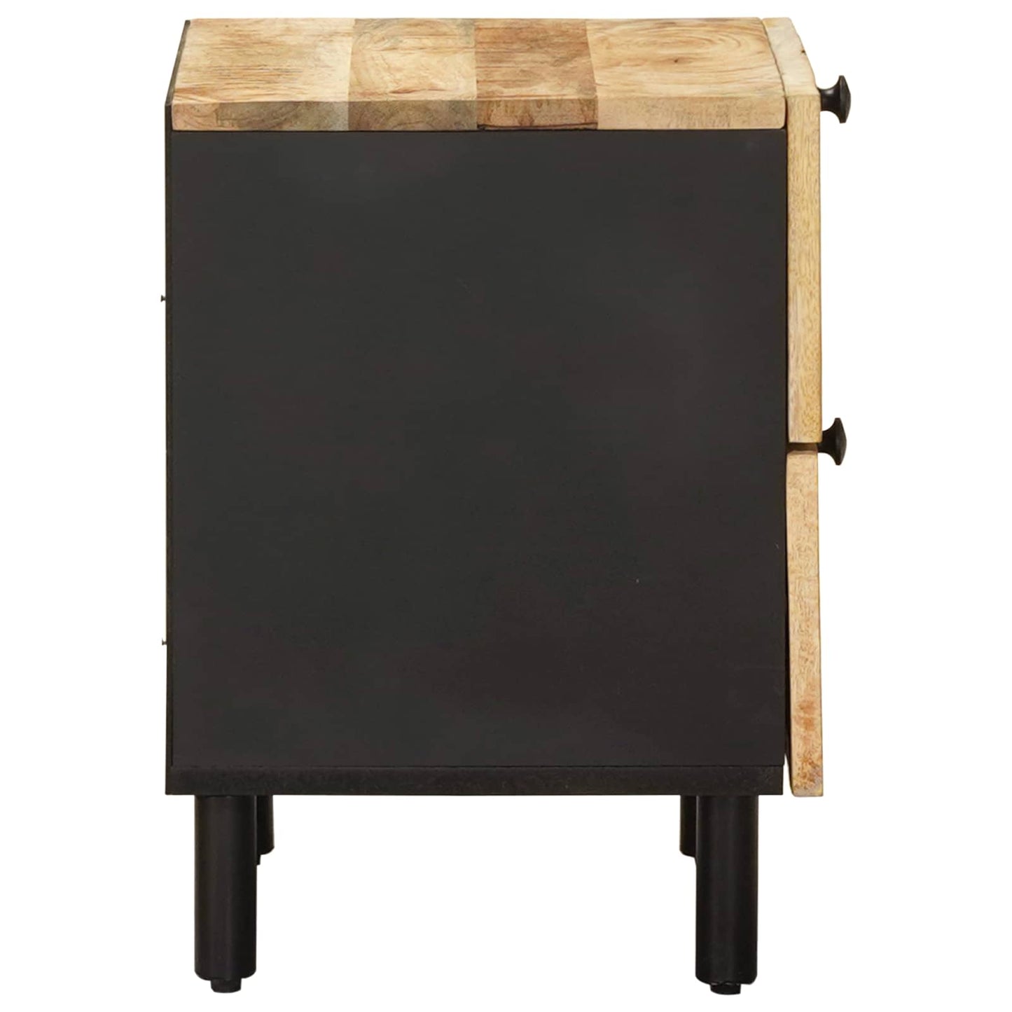 Nachttisch 2 Stk. Natur 40 x 33 x 46 cm Massivholz Mango