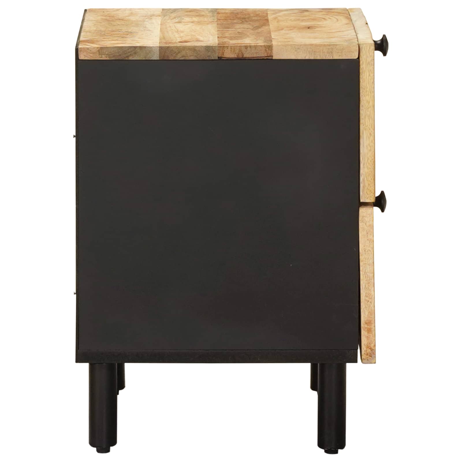 Nachttisch 2 Stk. Natur 40 x 33 x 46 cm Massivholz Mango