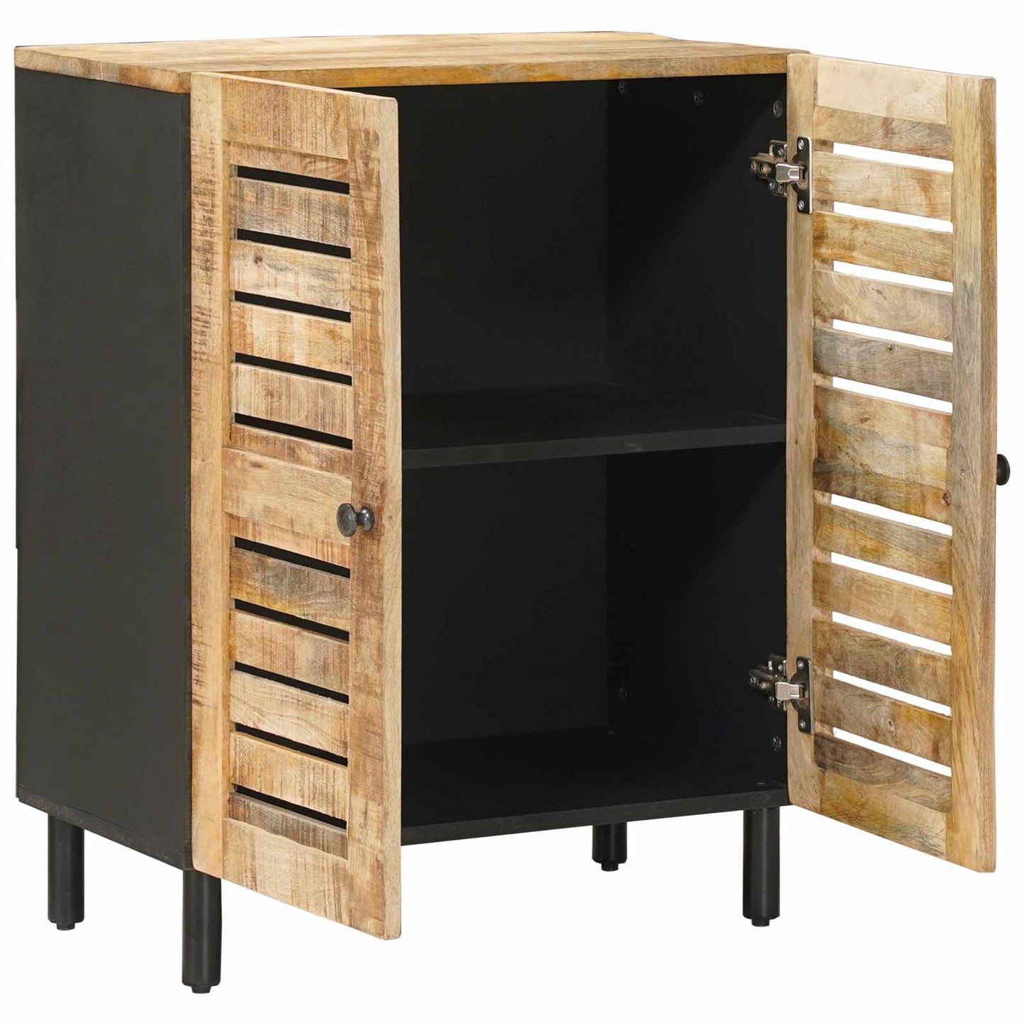 Stauraumschränke 60 x 33 x 75 cm Massivholz Mango Natur