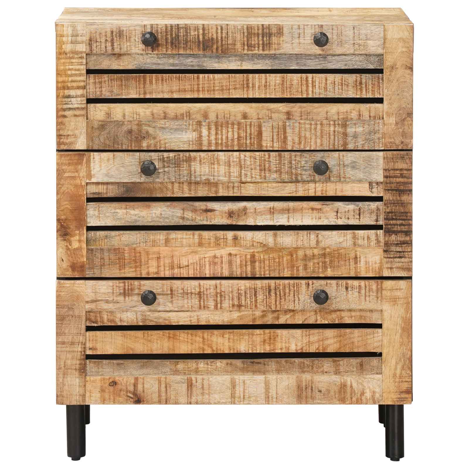 Stauraumschränke 60 x 33 x 75 cm Massivholz Mango Natur