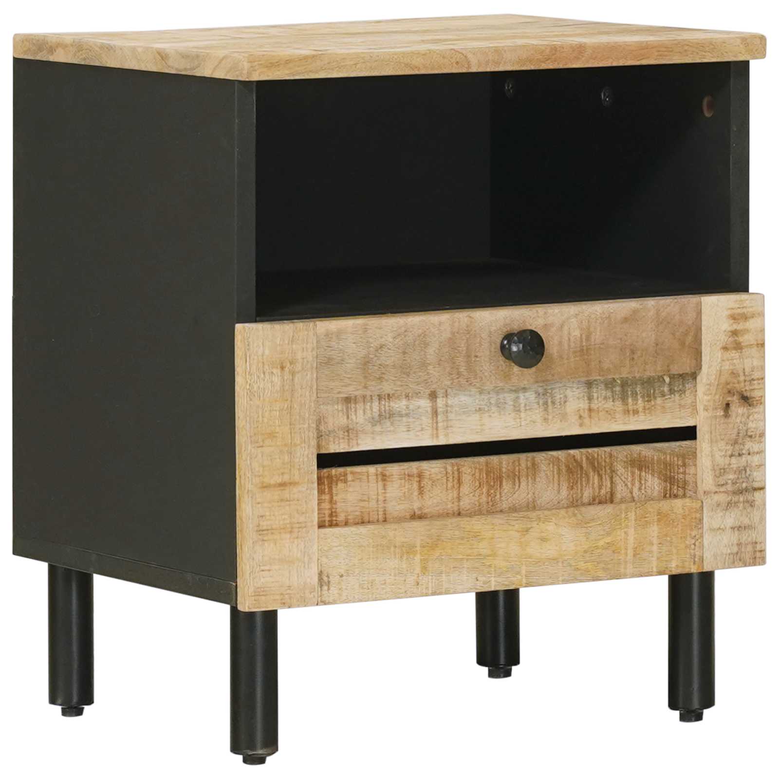Nachttisch Natur 40 x 33 x 46 cm Massivholz Mango