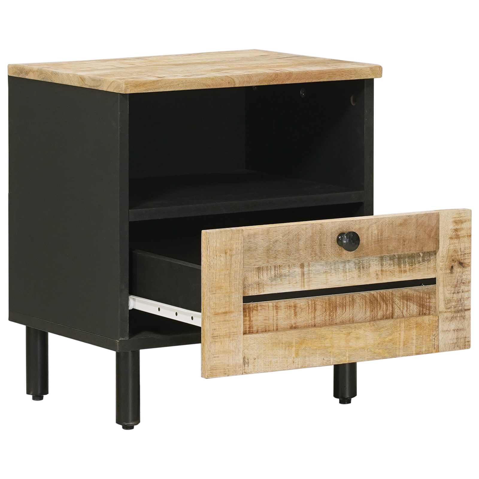 Nachttisch Natur 40 x 33 x 46 cm Massivholz Mango