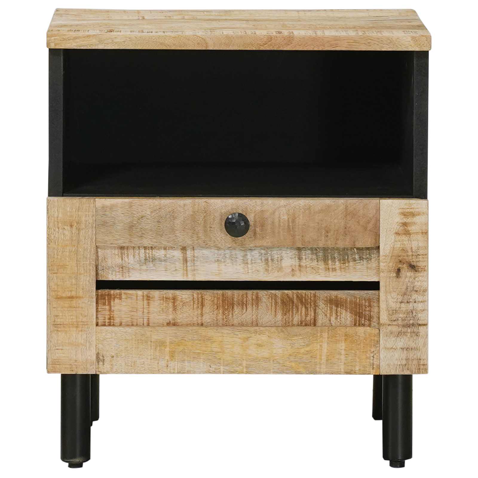 Nachttisch Natur 40 x 33 x 46 cm Massivholz Mango