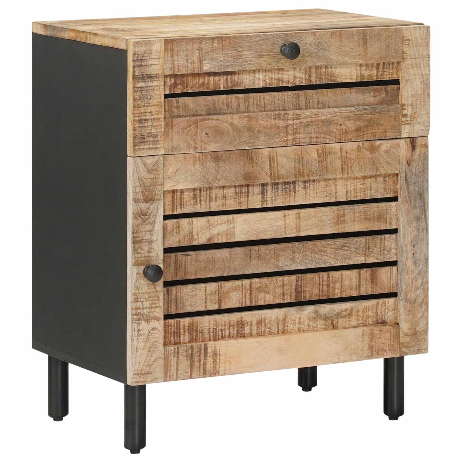 Nachttisch Natur 50 x 33 x 60 cm Massivholz Mango