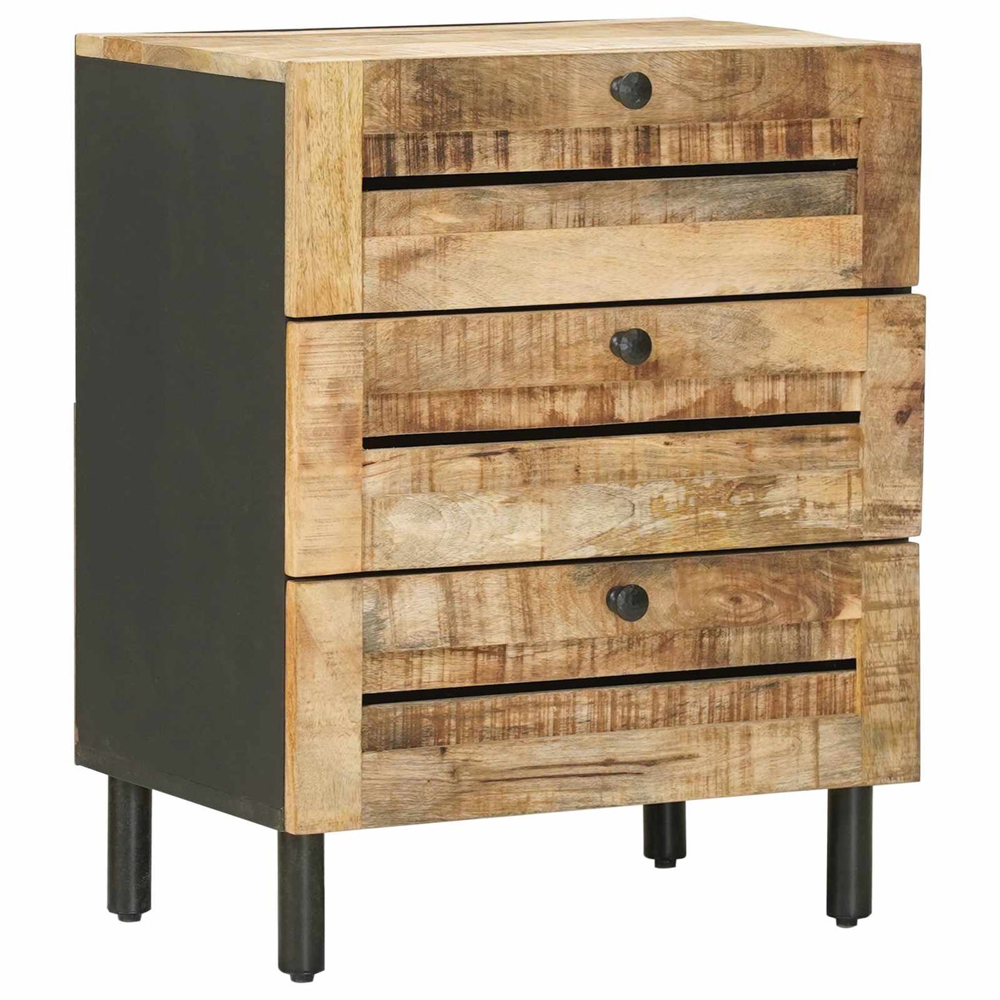 Nachttisch Natur 50 x 33 x 62 cm Massivholz Mango