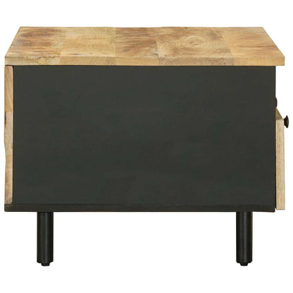 Couchtisch Braun und Schwarz 80 x 54 x 40 cm Massivholz Mango