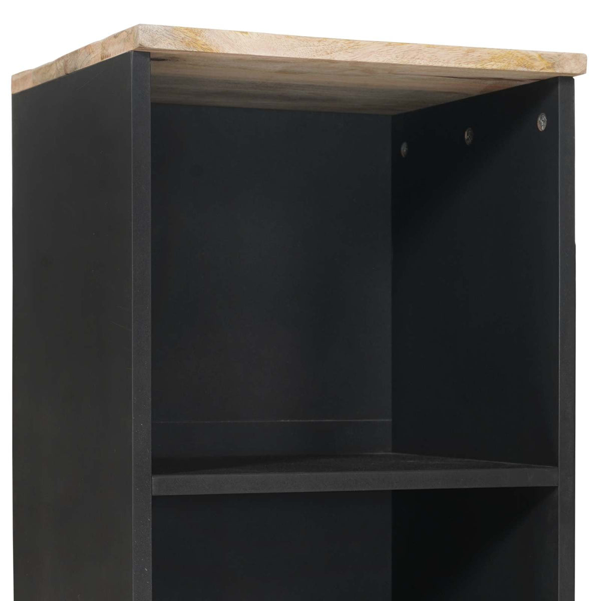 Badezimmerschrank Braun und Schwarz 38 x 33,5 x 160 cm