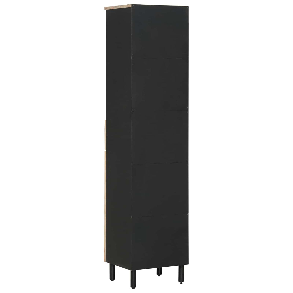 Badezimmerschrank Braun und Schwarz 38 x 33,5 x 160 cm