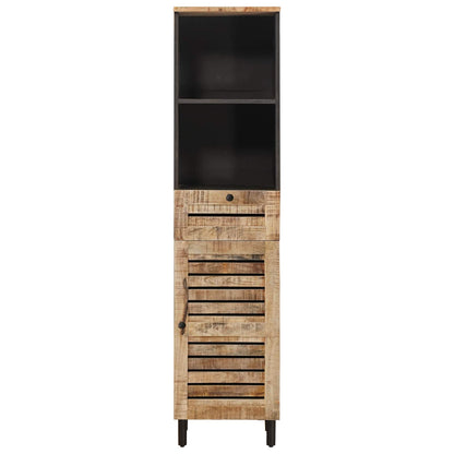 Badezimmerschrank Braun und Schwarz 38 x 33,5 x 160 cm
