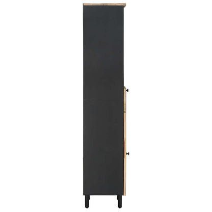 Badezimmerschrank Braun und Schwarz 38 x 33,5 x 160 cm