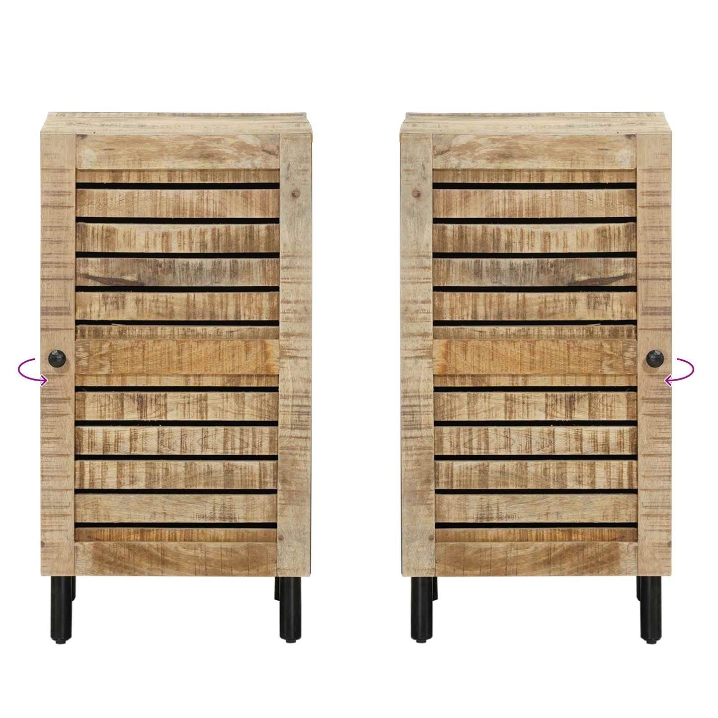 Aufbewahrungsschrank Natur 40 x 33 x 75 cm Massivholz Mango