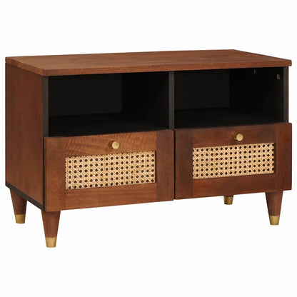 TV-Schränk mit Regal Braun 70 x 33,5 x 46 cm Massivholz Mango