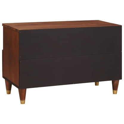 TV-Schränk mit Regal Braun 70 x 33,5 x 46 cm Massivholz Mango