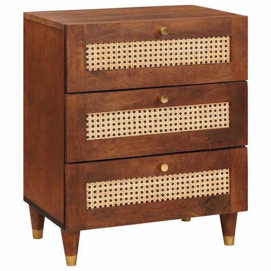 Nachttische Braun 50 x 33 x 60 cm Massivholz Mango