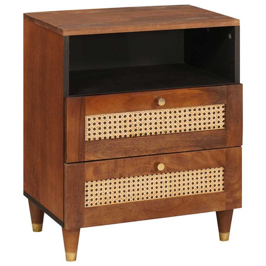 Nachttische Braun 50 x 33 x 60 cm Massivholz Mango