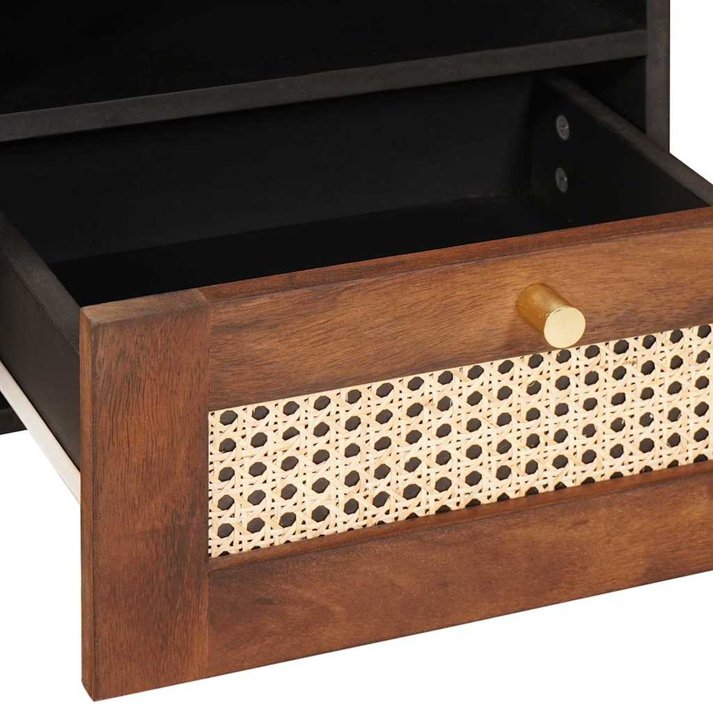 Couchtisch mit Schubladen 80 x 54 x 40 cm Massivholz Mango
