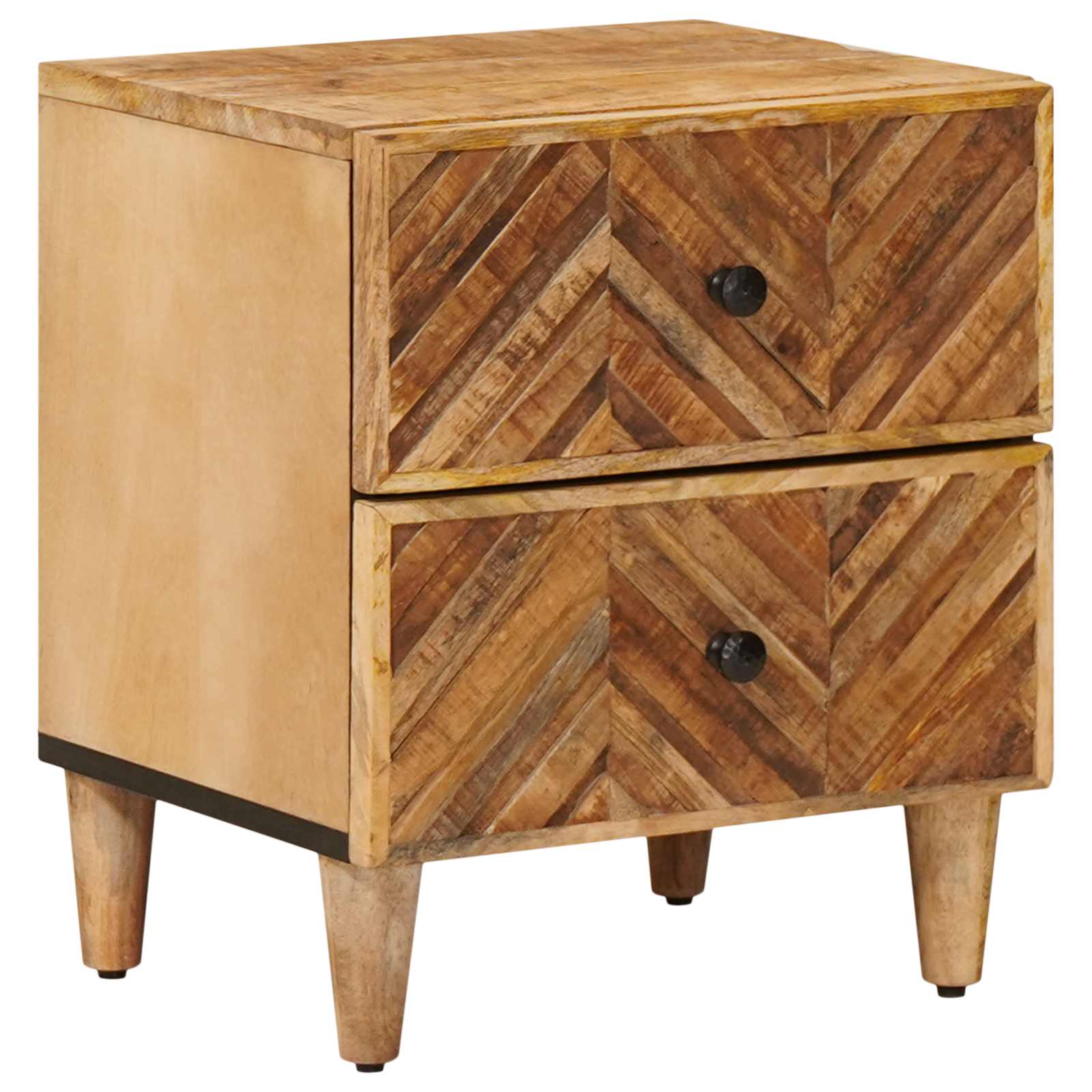 Nachttisch Braun 40 x 33,5 x 46 cm Massivholz Mango