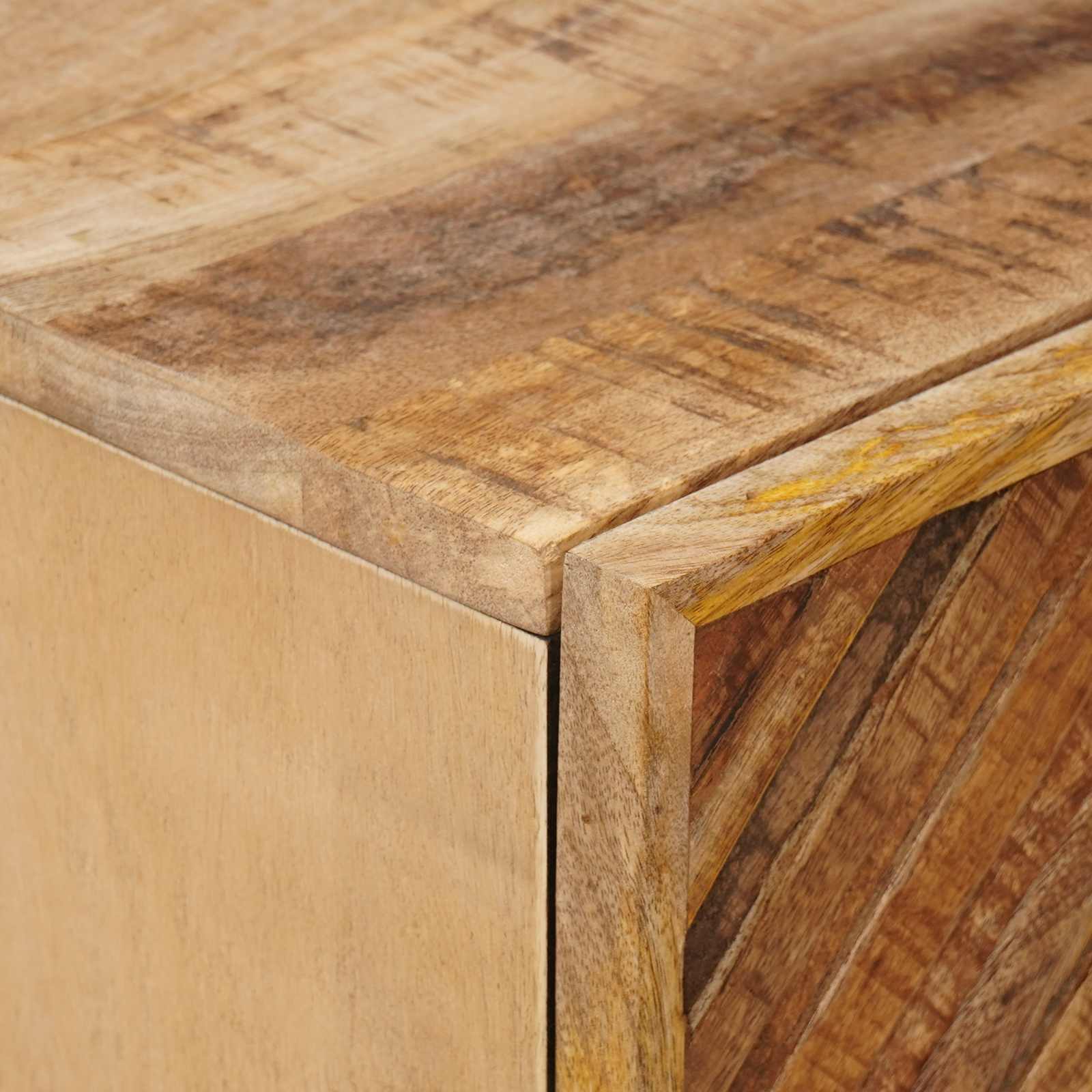 Nachttisch 2 stk. Braun 40 x 33,5 x 46 cm Massivholz Mango