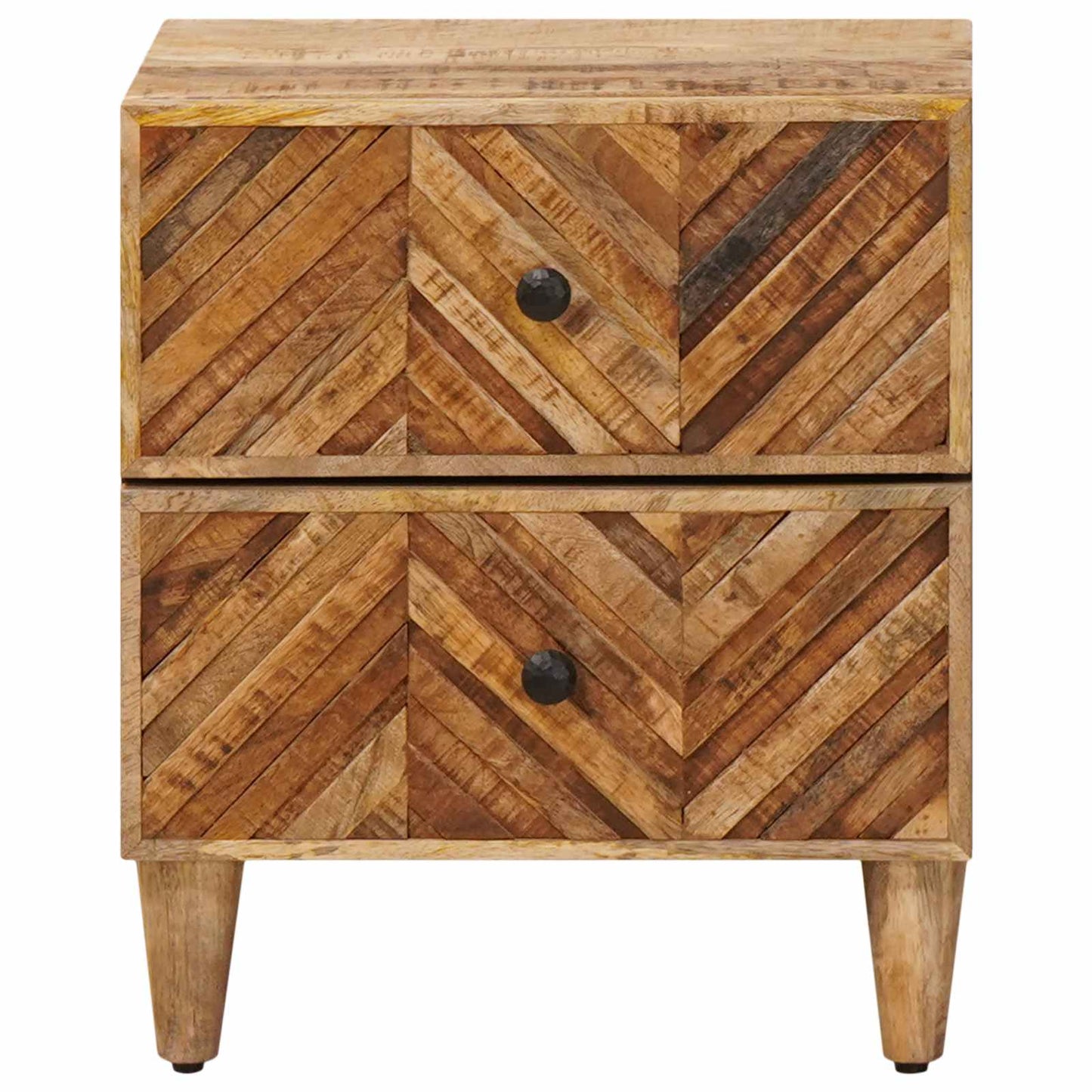 Nachttisch 2 stk. Braun 40 x 33,5 x 46 cm Massivholz Mango