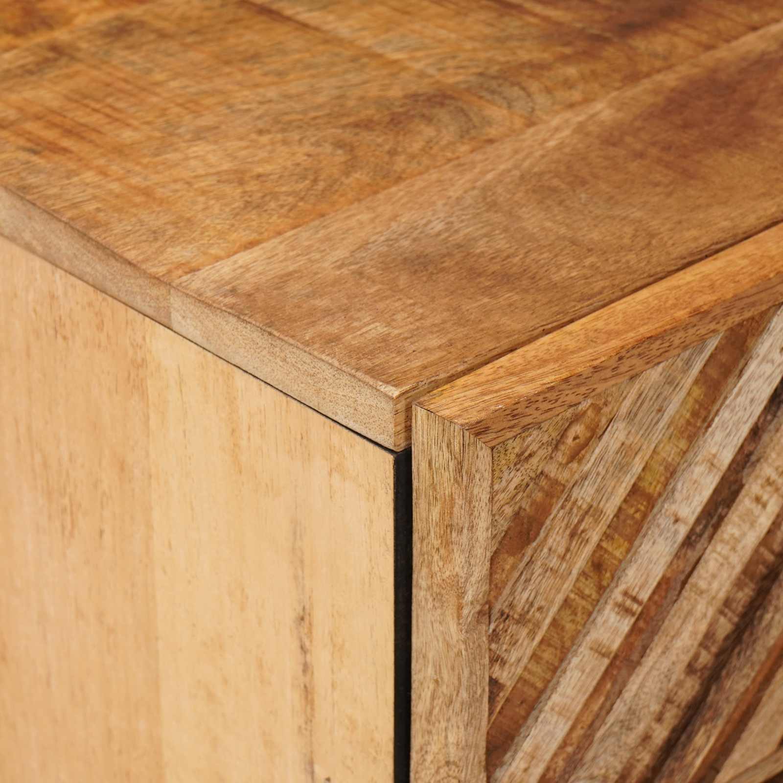 Nachttisch Braun 50 x 33 x 60 cm Massivholz Mango