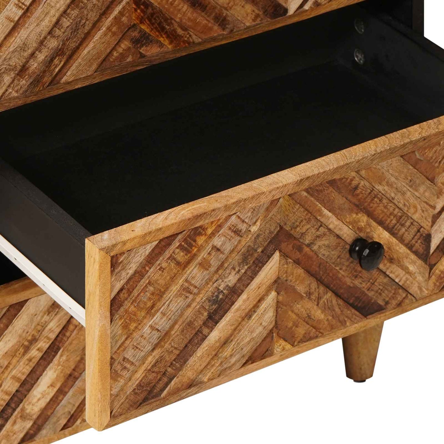 Nachttisch Braun 50 x 33 x 60 cm Massivholz Mango
