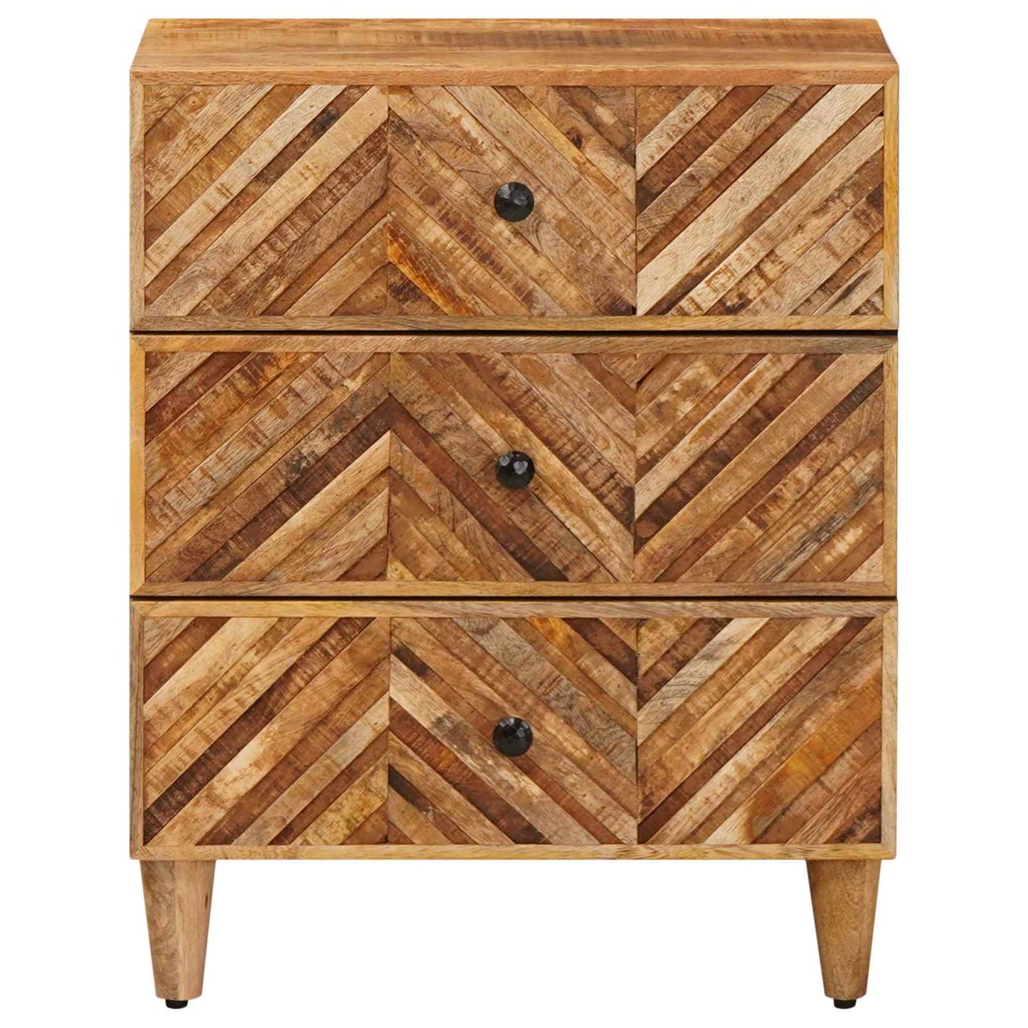 Nachttisch Braun 50 x 33 x 60 cm Massivholz Mango