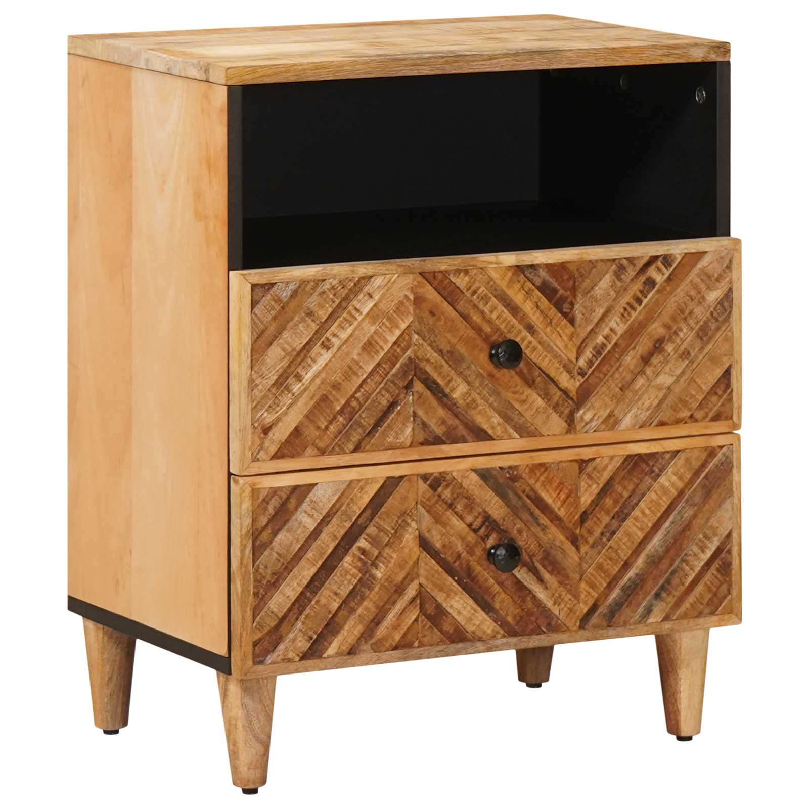 Nachttisch Braun 50 x 33 x 60 cm Massivholz Mango
