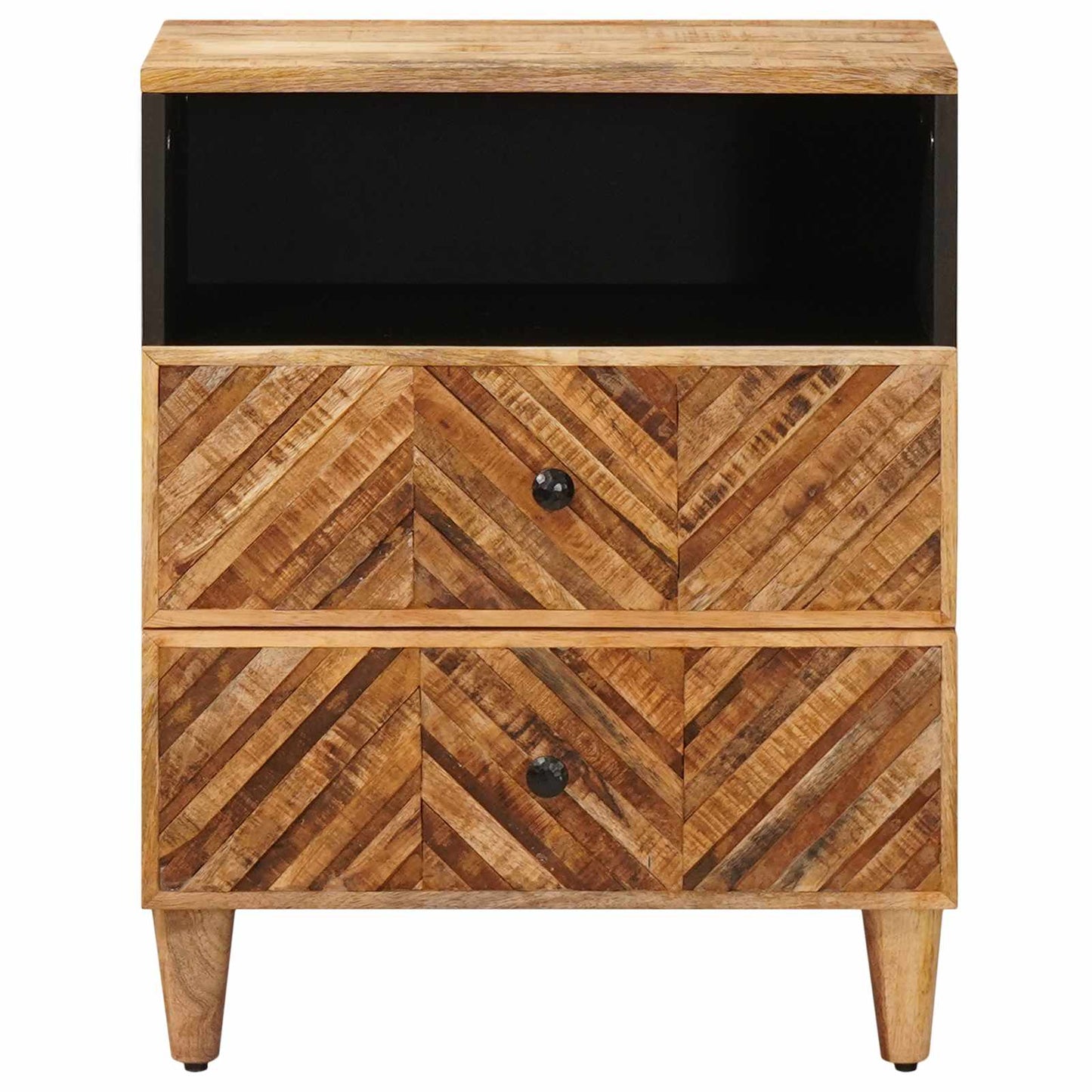 Nachttisch Braun 50 x 33 x 60 cm Massivholz Mango