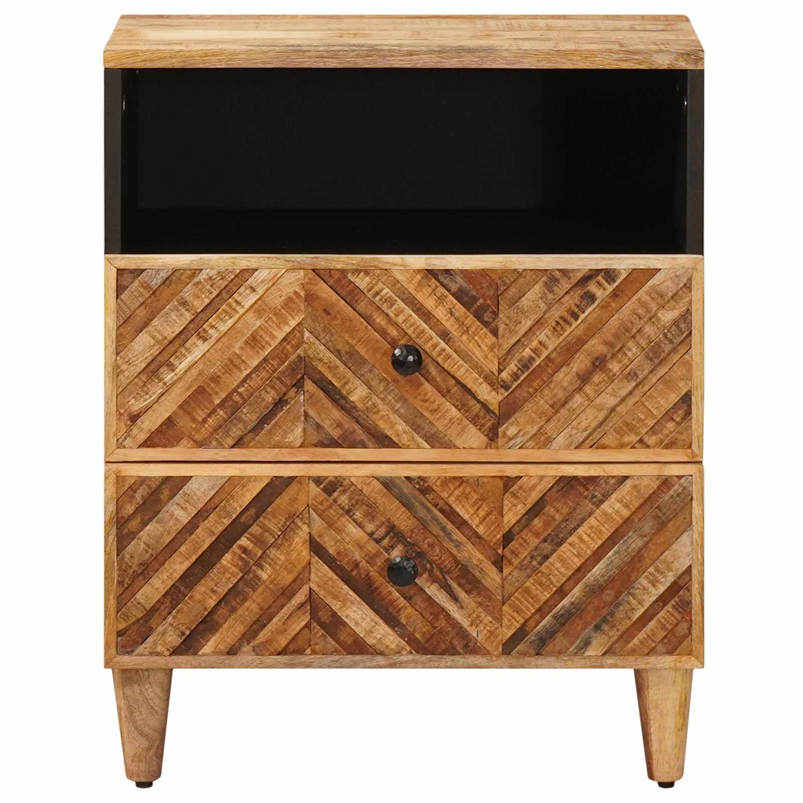 Nachttisch Braun 50 x 33 x 60 cm Massivholz Mango