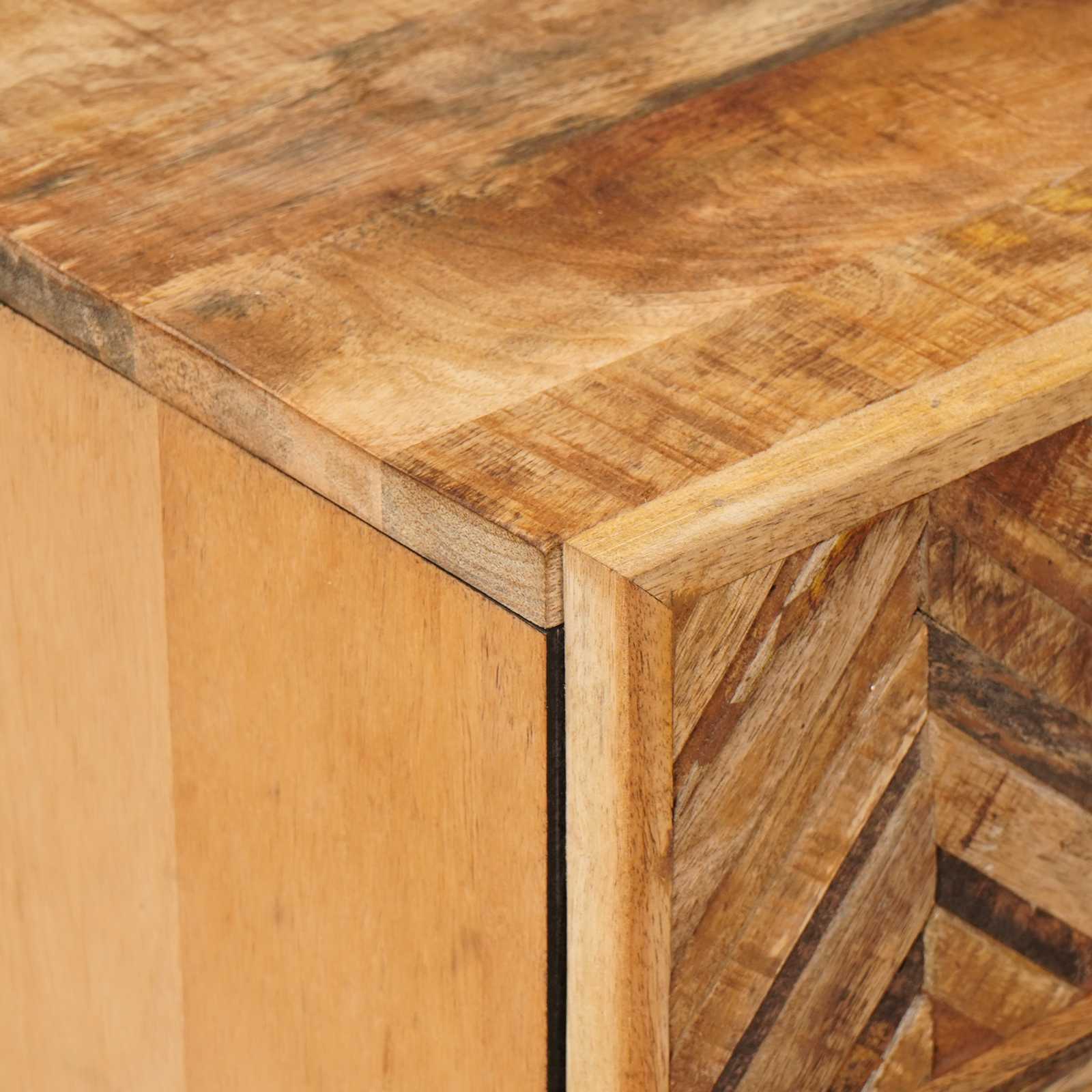 Nachttisch Braun 50 x 33 x 60 cm Massivholz Mango