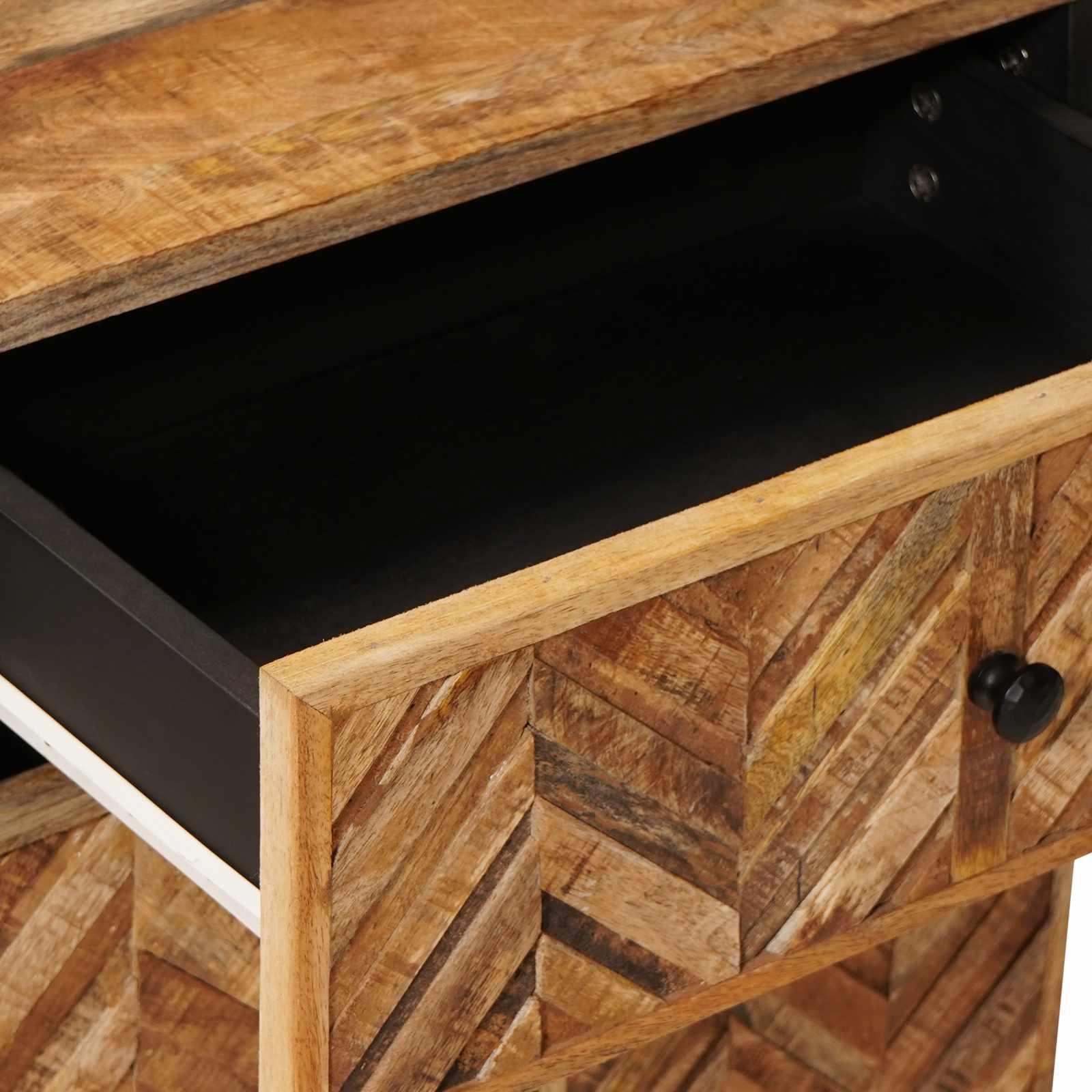 Nachttisch Braun 50 x 33 x 60 cm Massivholz Mango