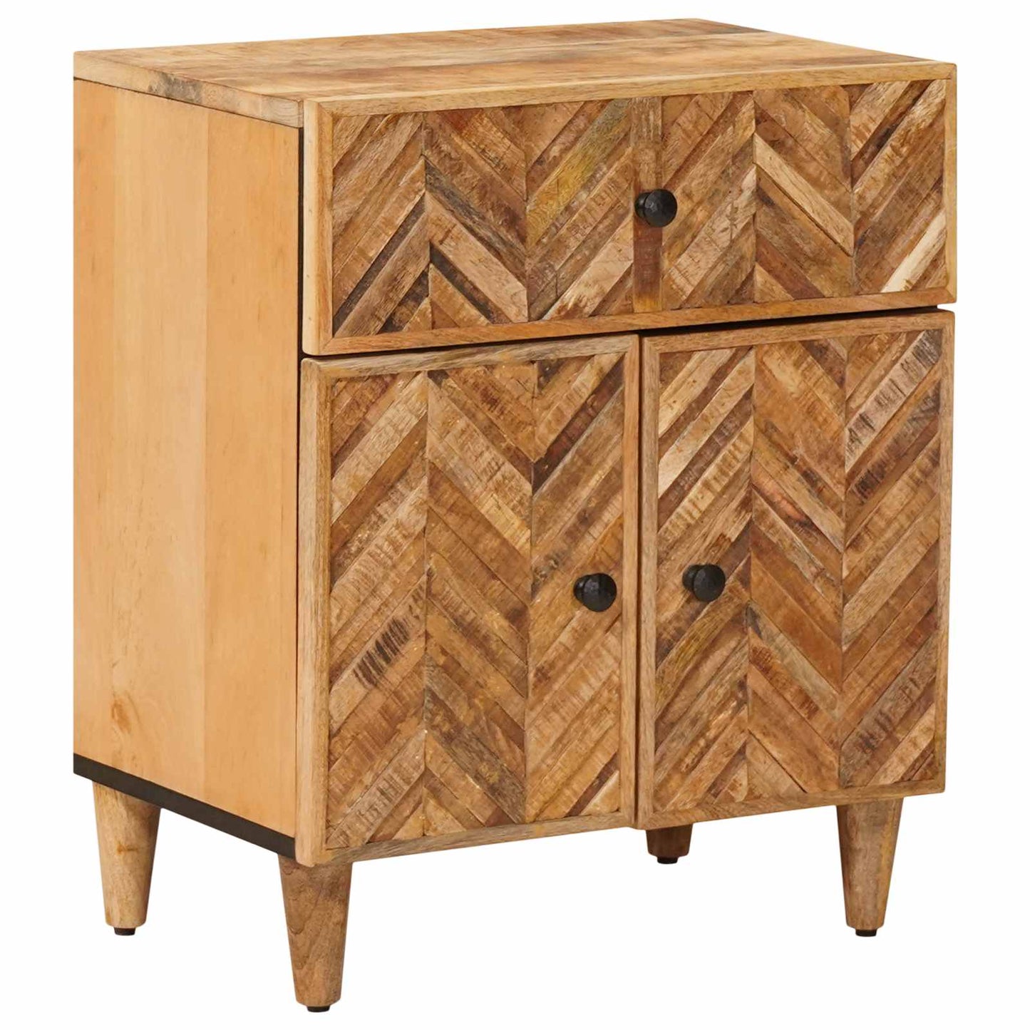 Nachttisch Braun 50 x 33 x 60 cm Massivholz Mango