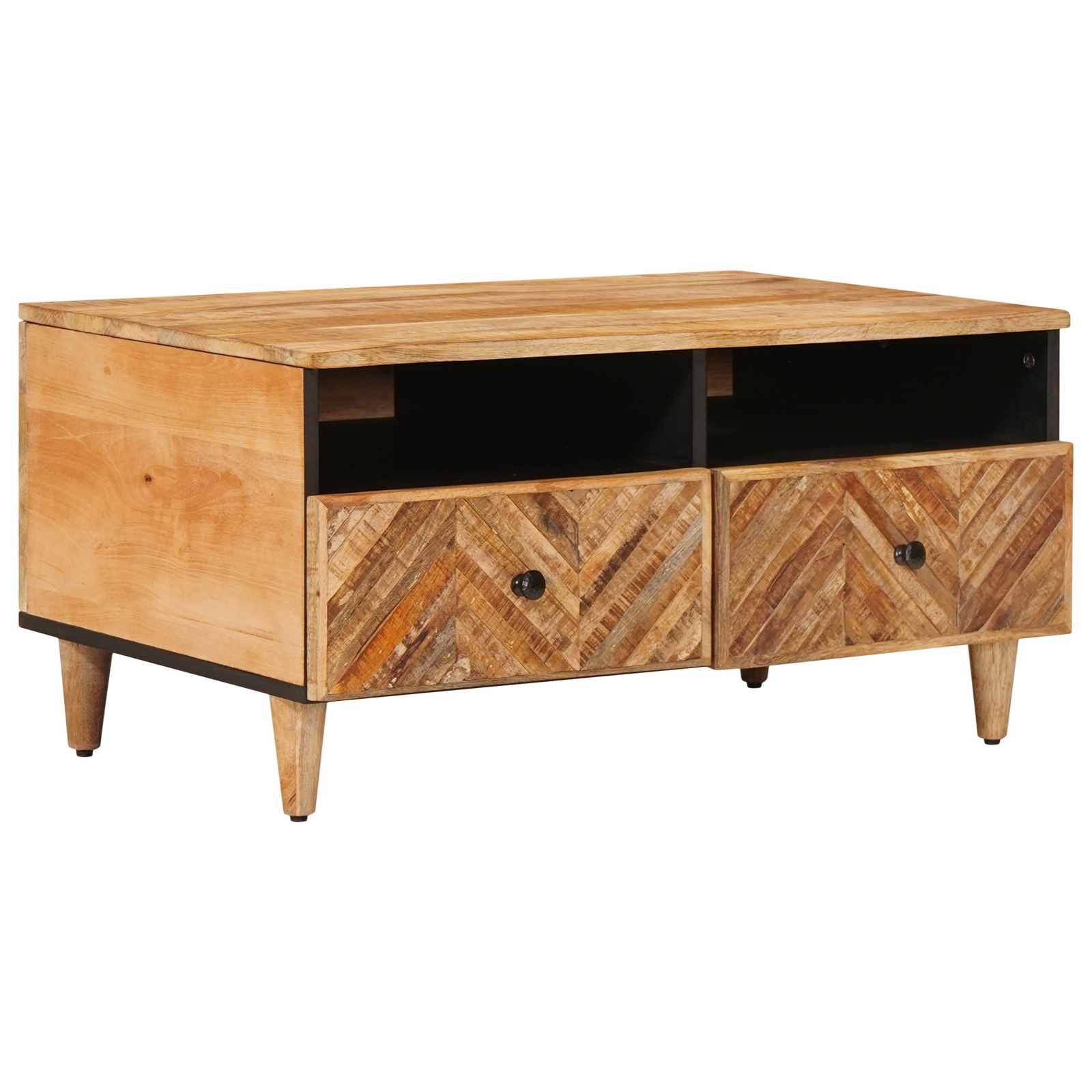 Couchtisch Braun 80 x 54 x 40 cm Massivholz Mango