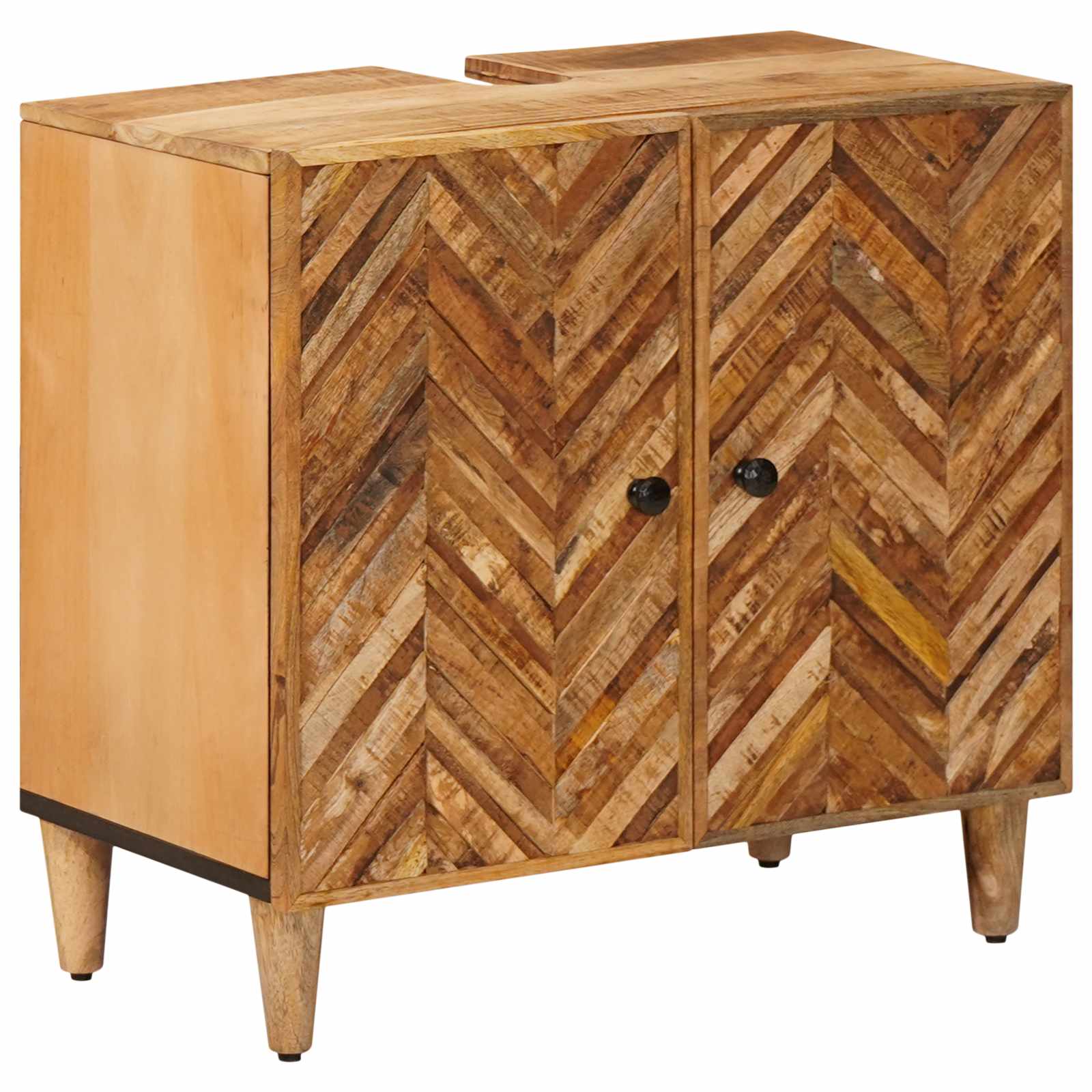Waschbeckenunterschrank Braun 62 x 33 x 58 cm Massivholz Mango