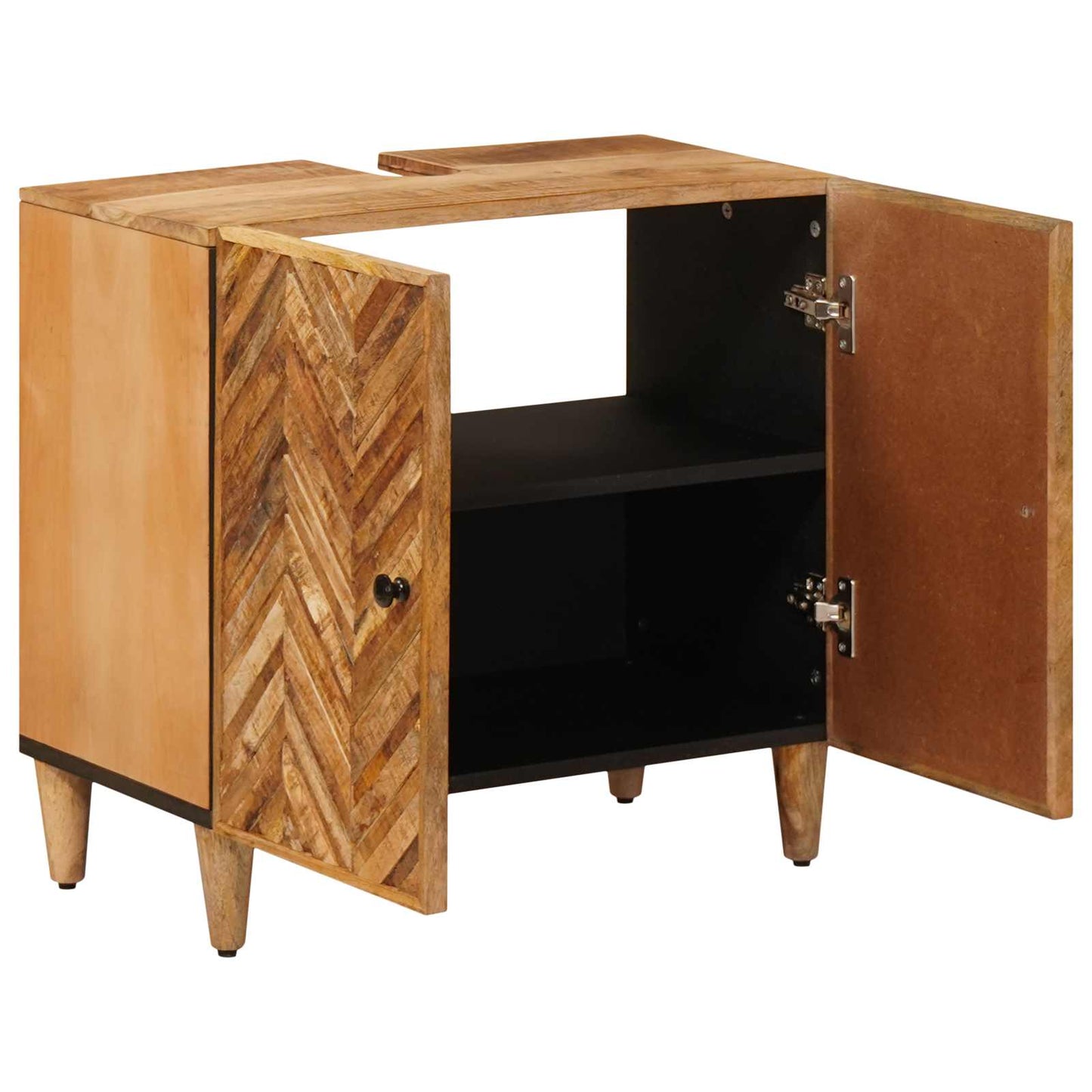 Waschbeckenunterschrank Braun 62 x 33 x 58 cm Massivholz Mango
