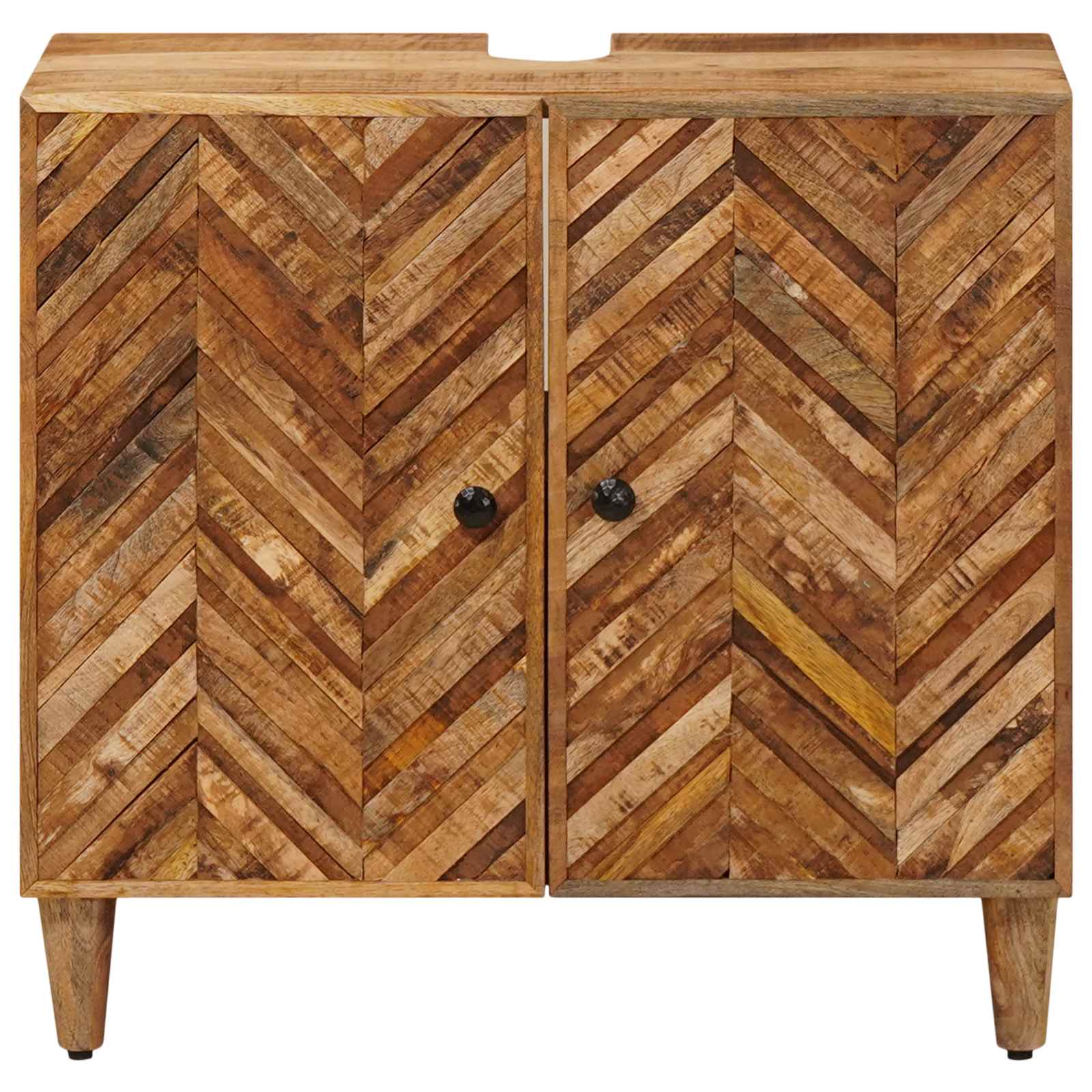 Waschbeckenunterschrank Braun 62 x 33 x 58 cm Massivholz Mango