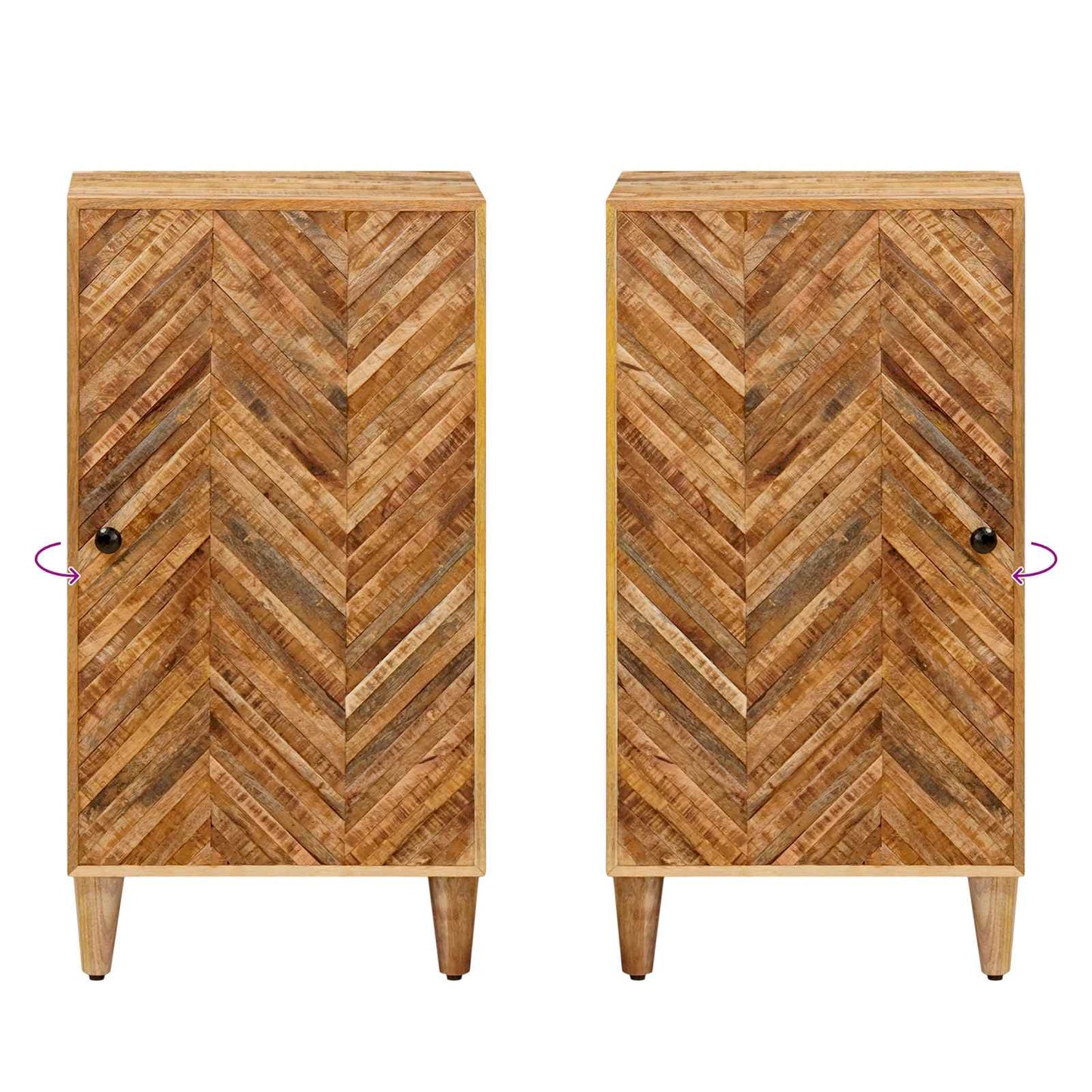 Stauraumschränke Braun 40 x 33,5 x 75 cm Massivholz Mango