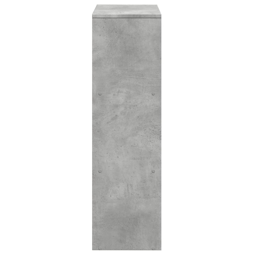 Bibliothèque séparateur de pièce 3 niveaux gris béton 99x29x99 cm