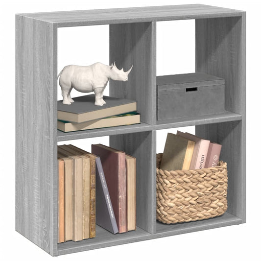 Room Divider Bookcase Gray Sonoma 69.5x29x69.5 cm