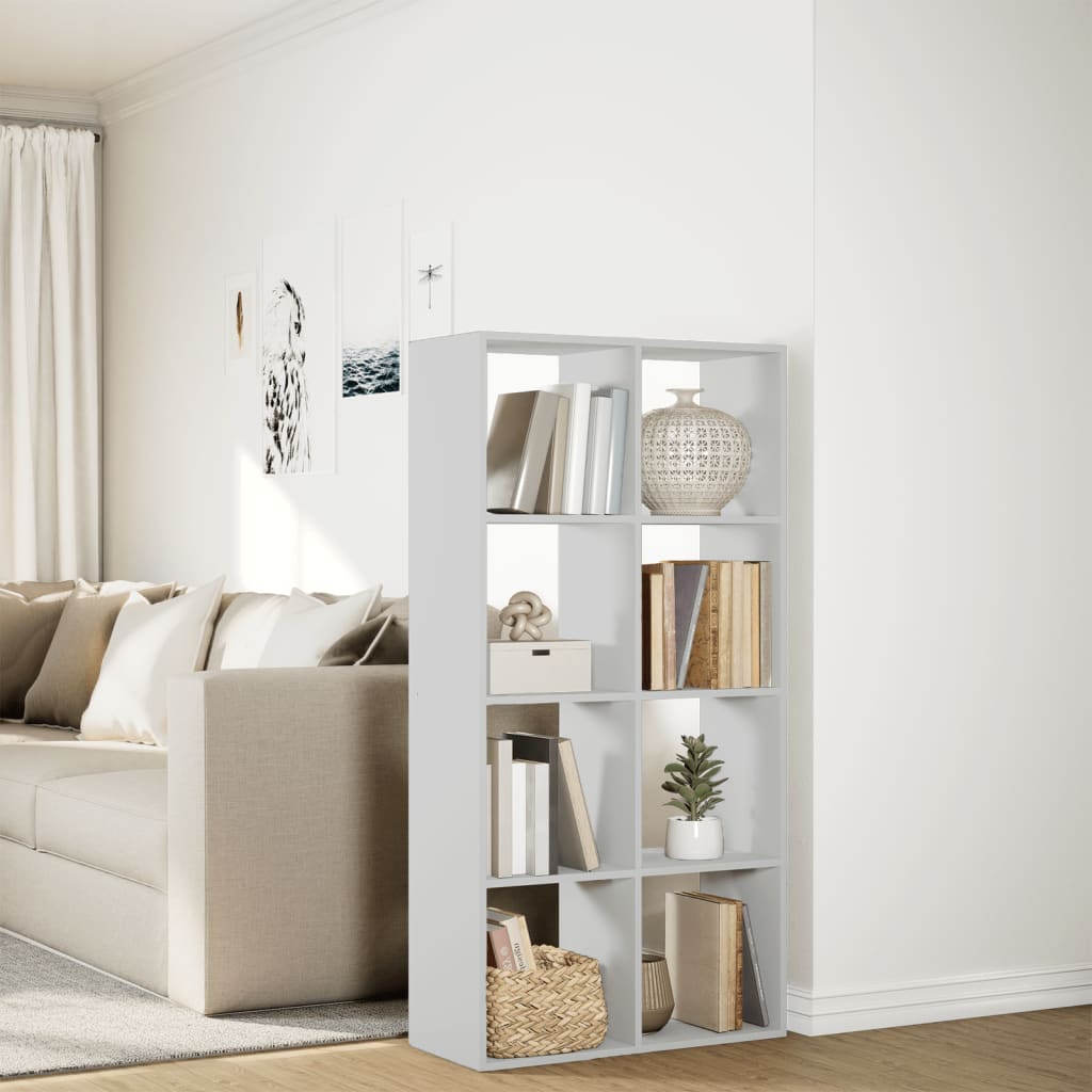 Bibliothèque de séparation de pièce blanche 69,5x29x137,5 cm en bois