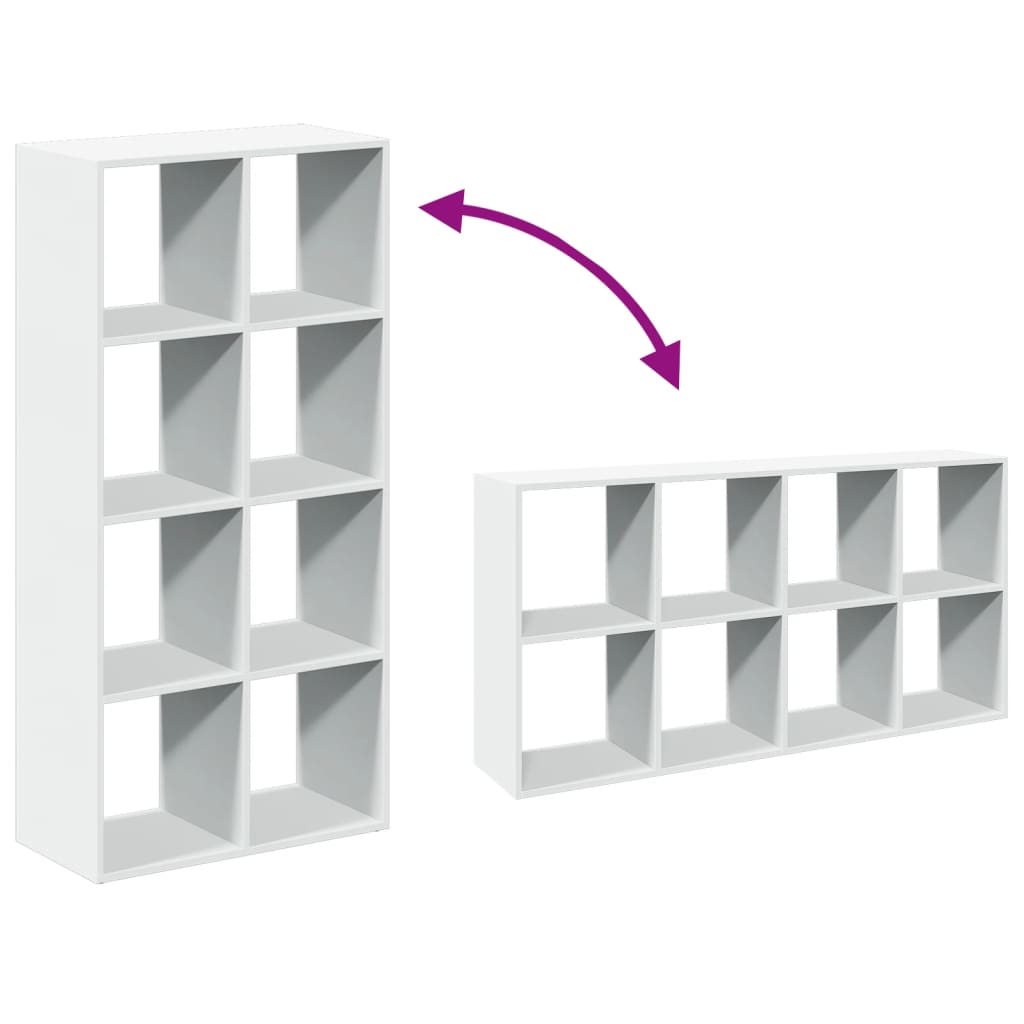 Bibliothèque de séparation de pièce blanche 69,5x29x137,5 cm en bois