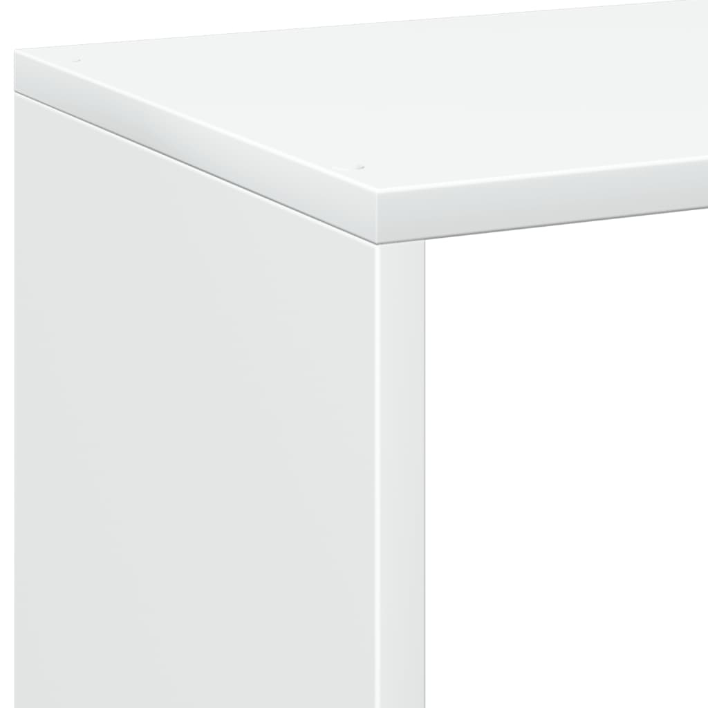 Bibliothèque de séparation de pièce blanche 69,5x29x137,5 cm en bois