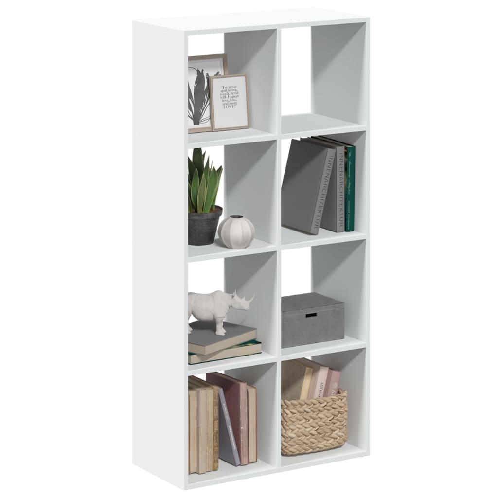 Bibliothèque de séparation de pièce blanche 69,5x29x137,5 cm en bois