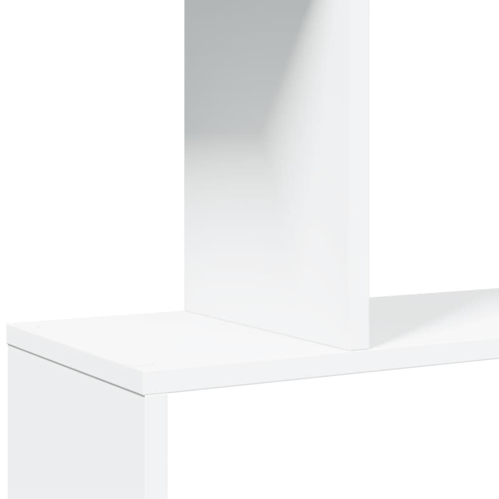Bibliothèque séparateur de pièce 5 niveaux blanc 70x24x161 cm en bois