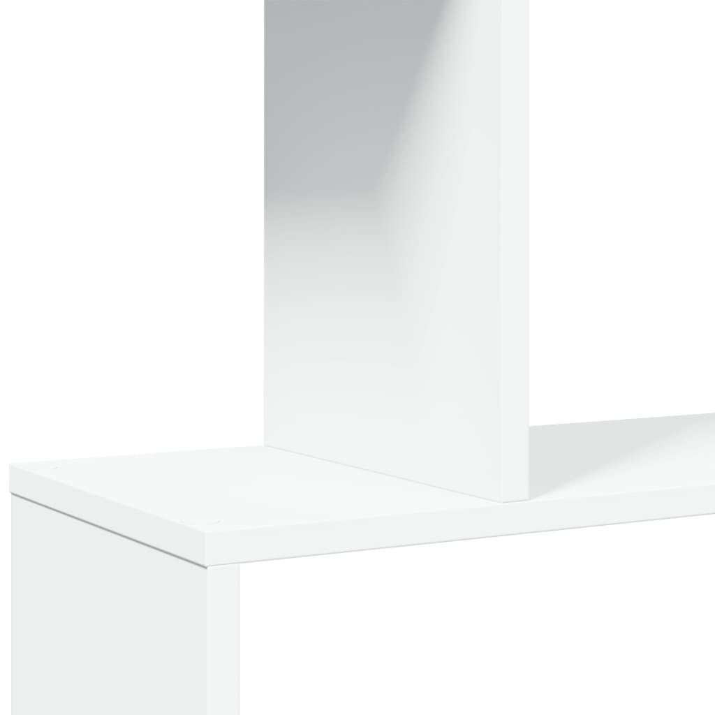 Bibliothèque séparateur de pièce 4 étagères blanc 70x24x129 cm matériau bois